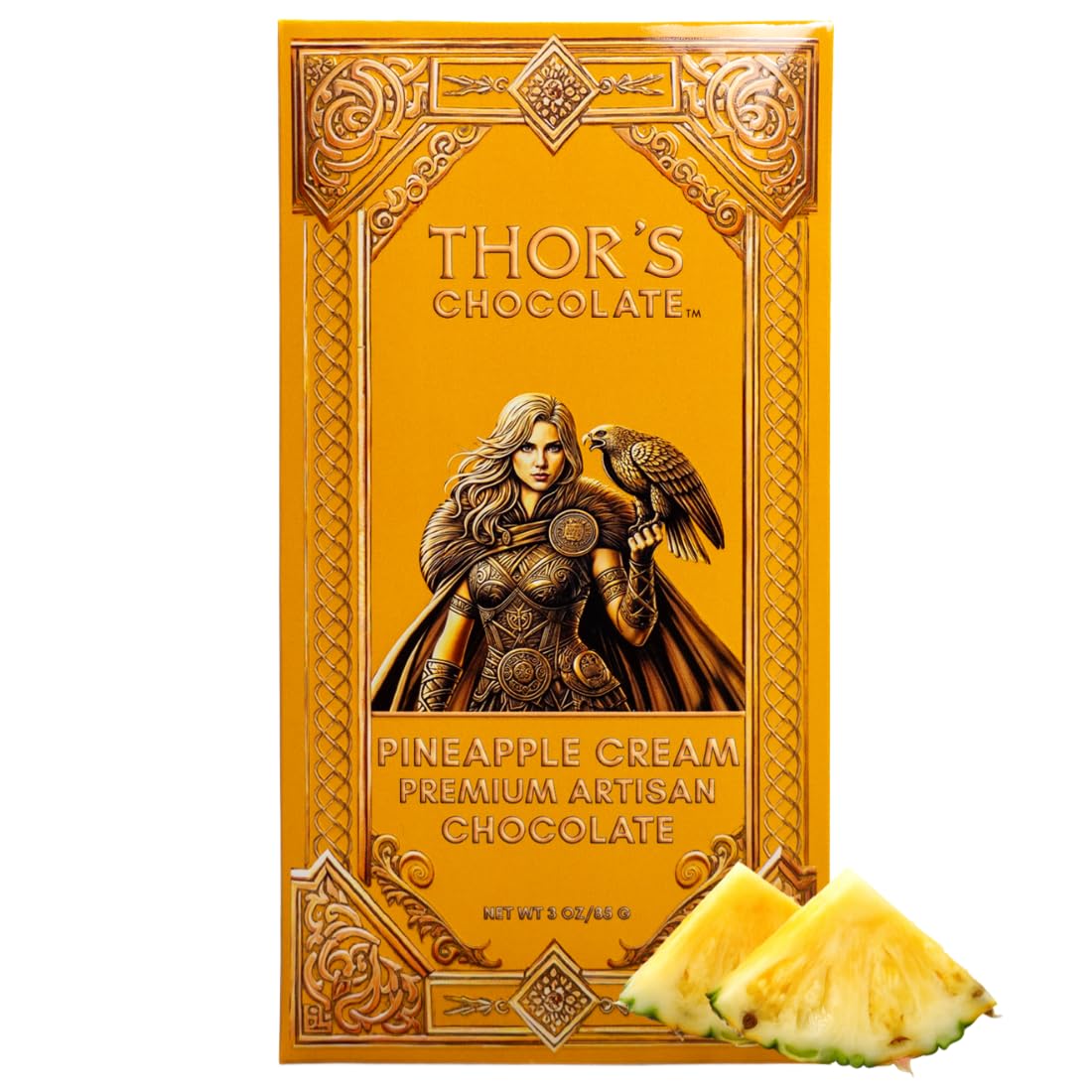 Thor's Chocolate Pineapple Cream bar 3 oz — silky, premium bean-to-bar quality.