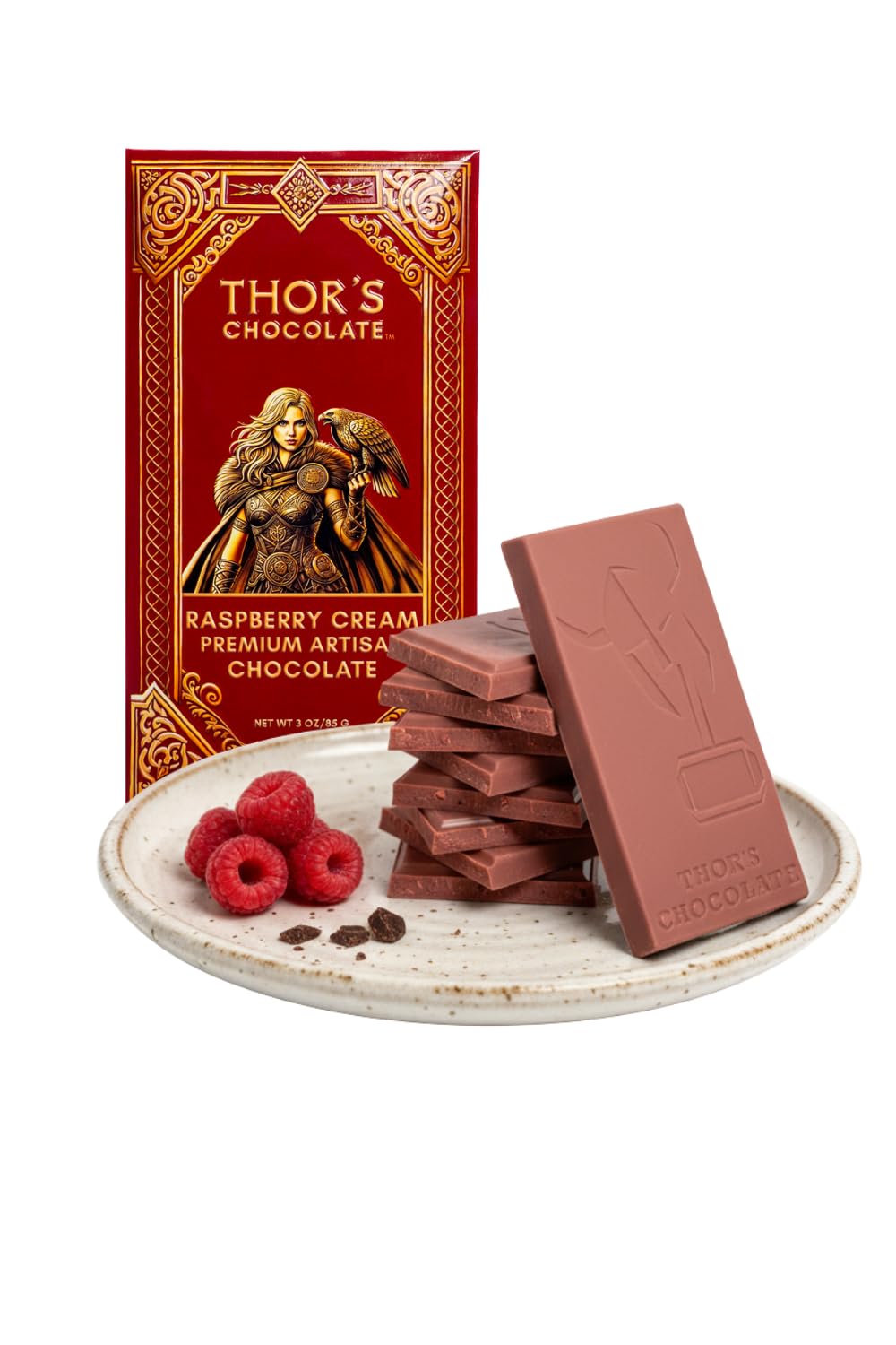 Award medallion highlights 2024 silver award for white chocolate.