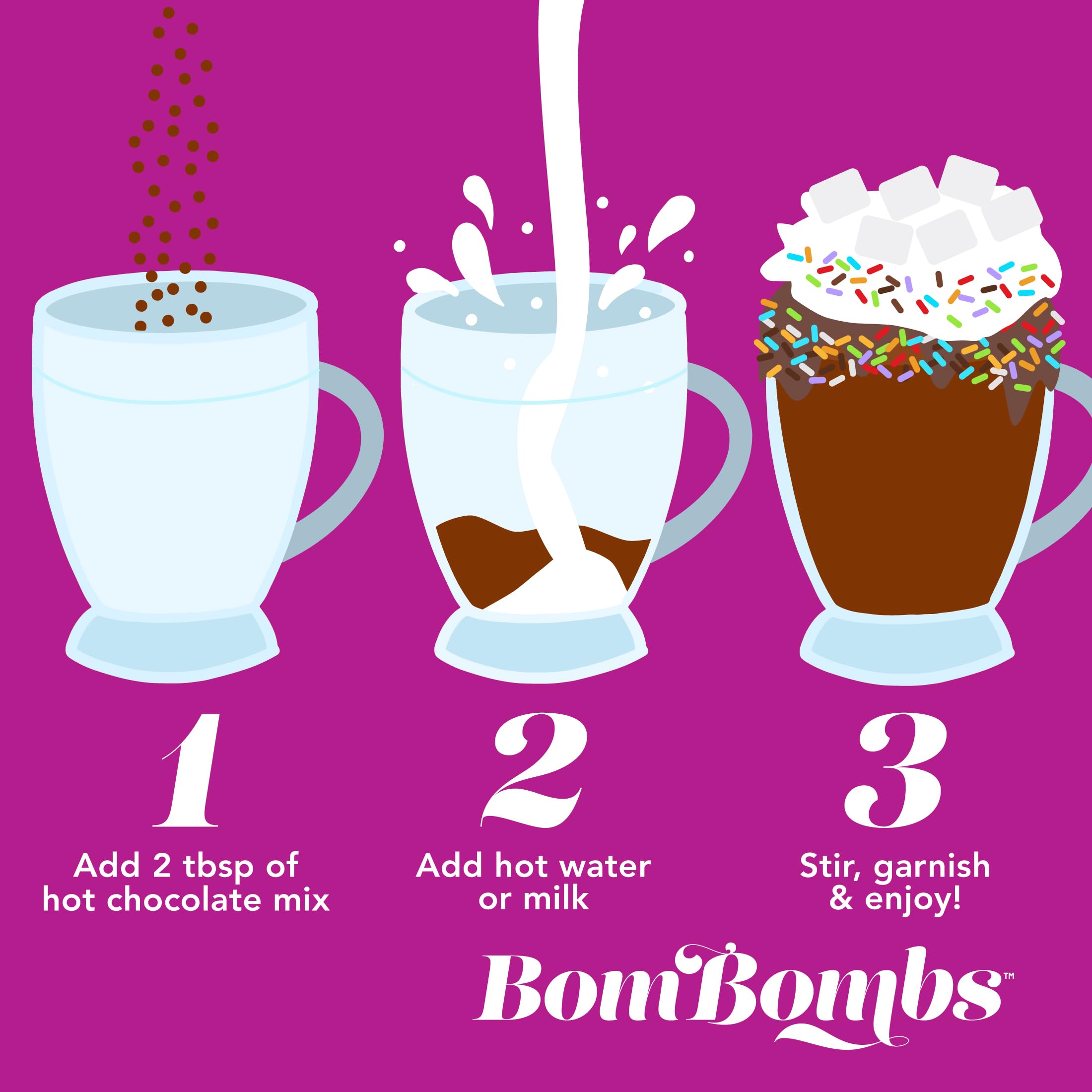 Thoughtfully BomBombs salted caramel donut mini bottle pairs with cocoa