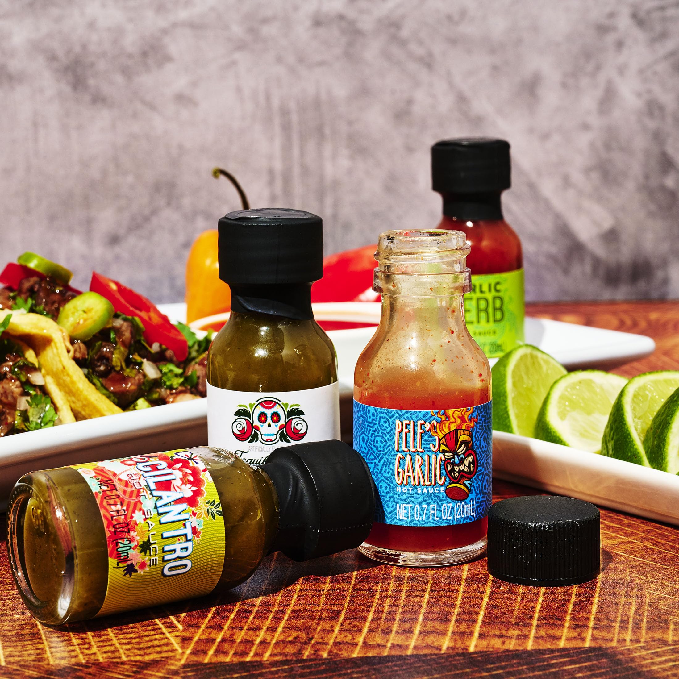 Thoughtfully Gourmet cayenne hot sauce bottle, versatile heat for chili and pizza.