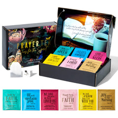 Thoughtfully Gourmet tea affirmations pack displaying six flavors for daily reflection