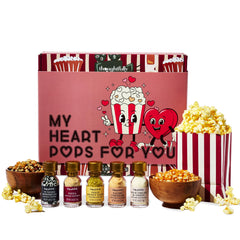 Thoughtfully Gourmet Valentine popcorn kernels bundle for cozy movie night