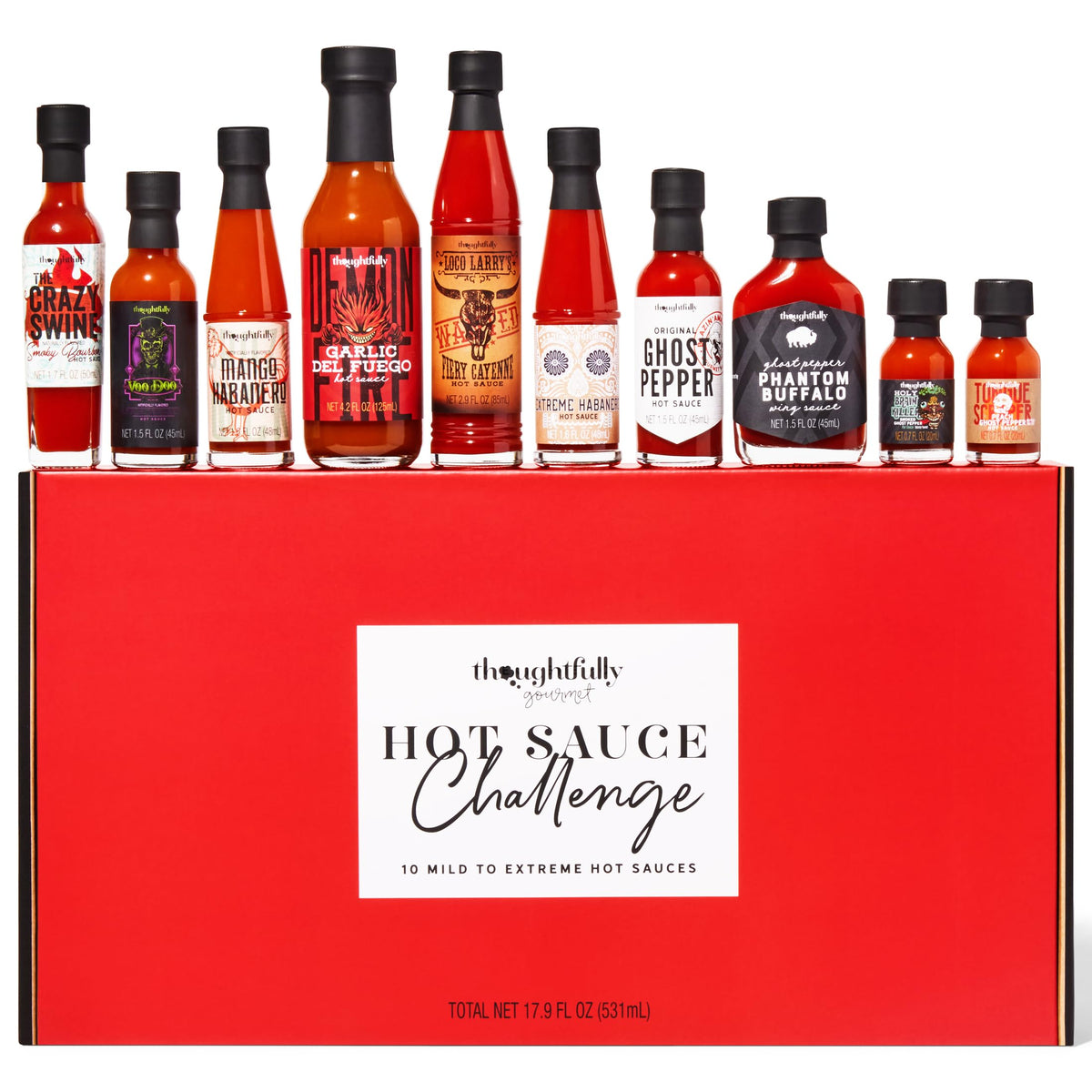 Thoughtfully Hot Sauce Challenge smoky bourbon bottle highlights a mild starter for versatile meals.