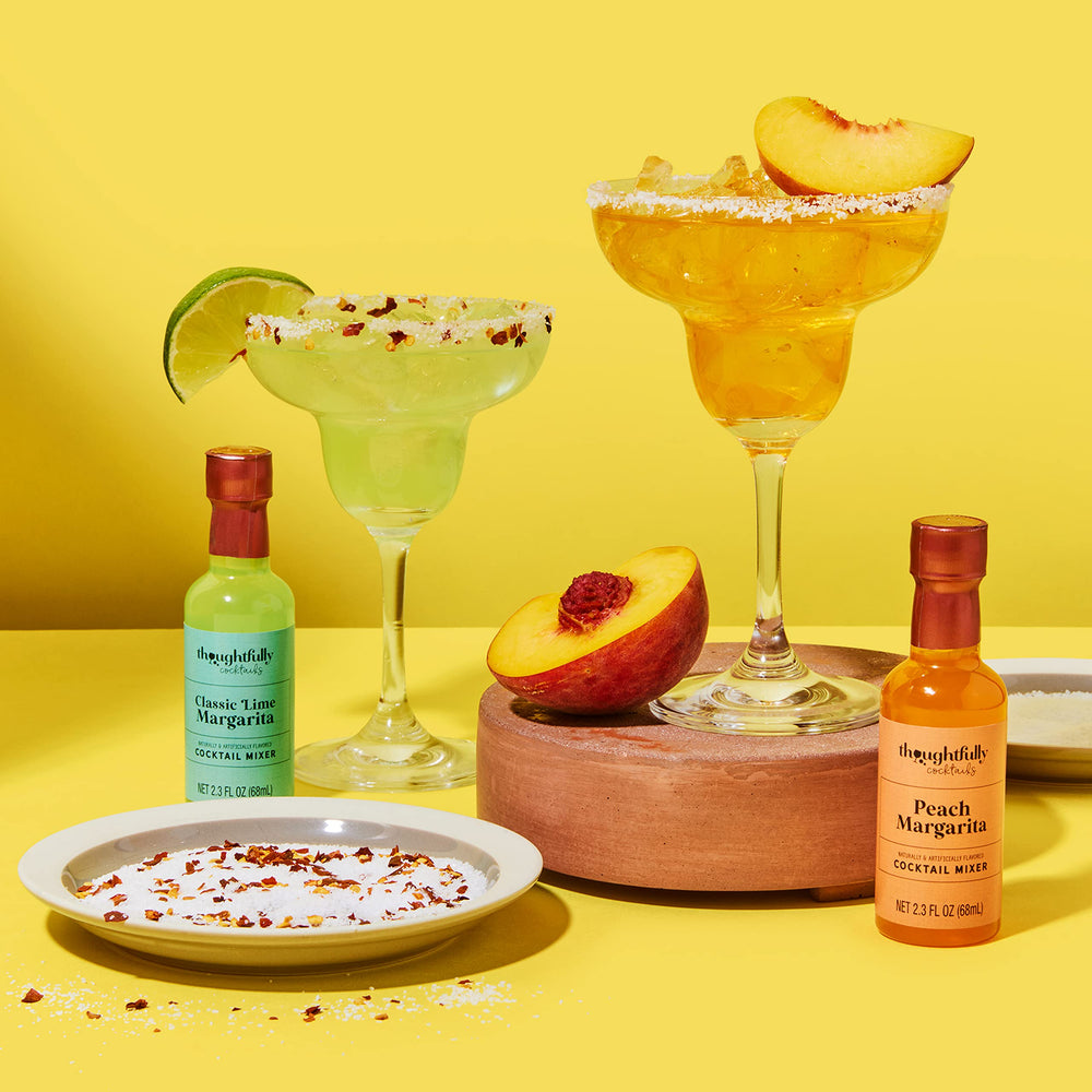 Thoughtfully Peach Margarita mixer with fragrant aromas for sunny drinks