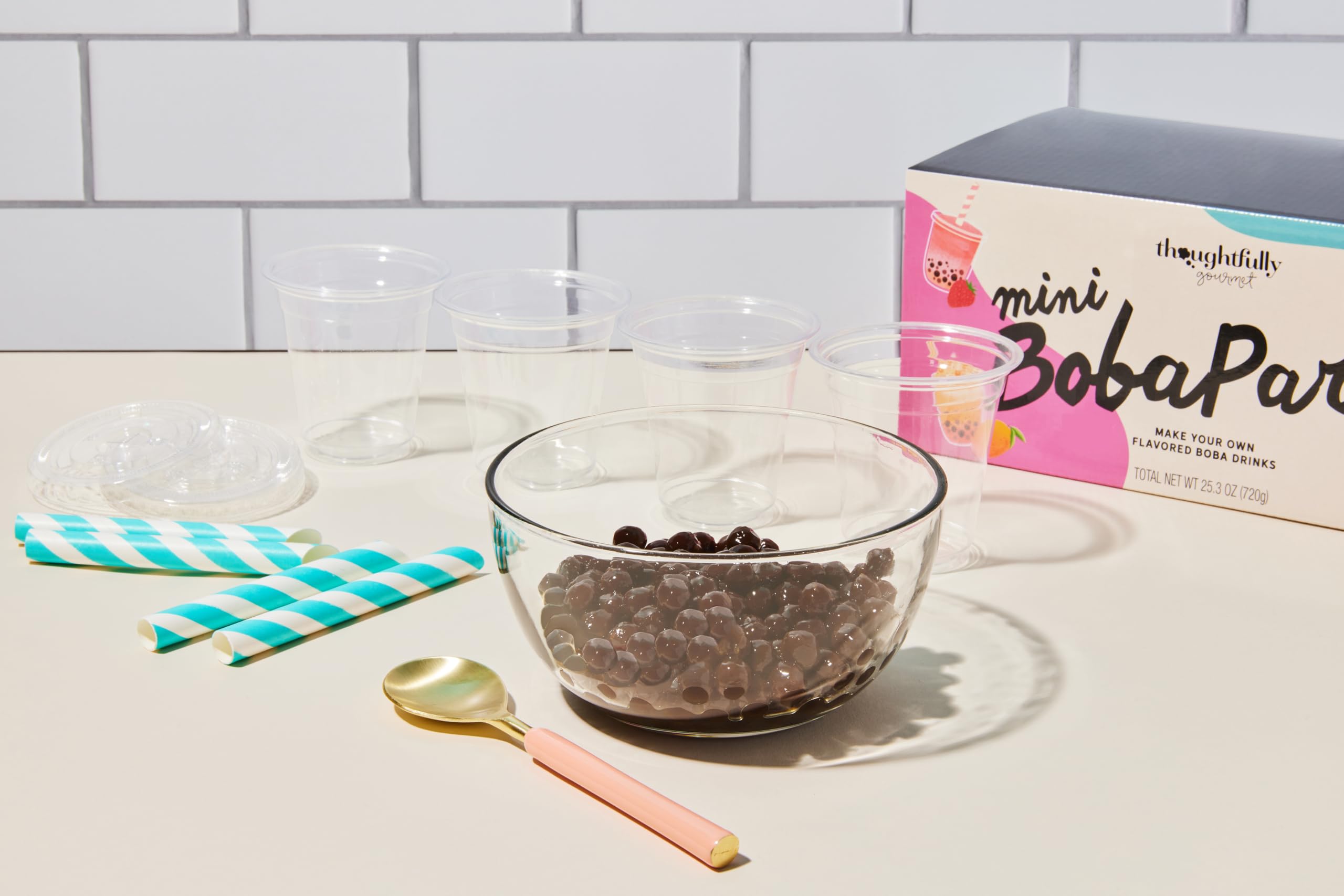 Thoughtfully boba pearls highlighted for smooth texture ready to form tasting portions.