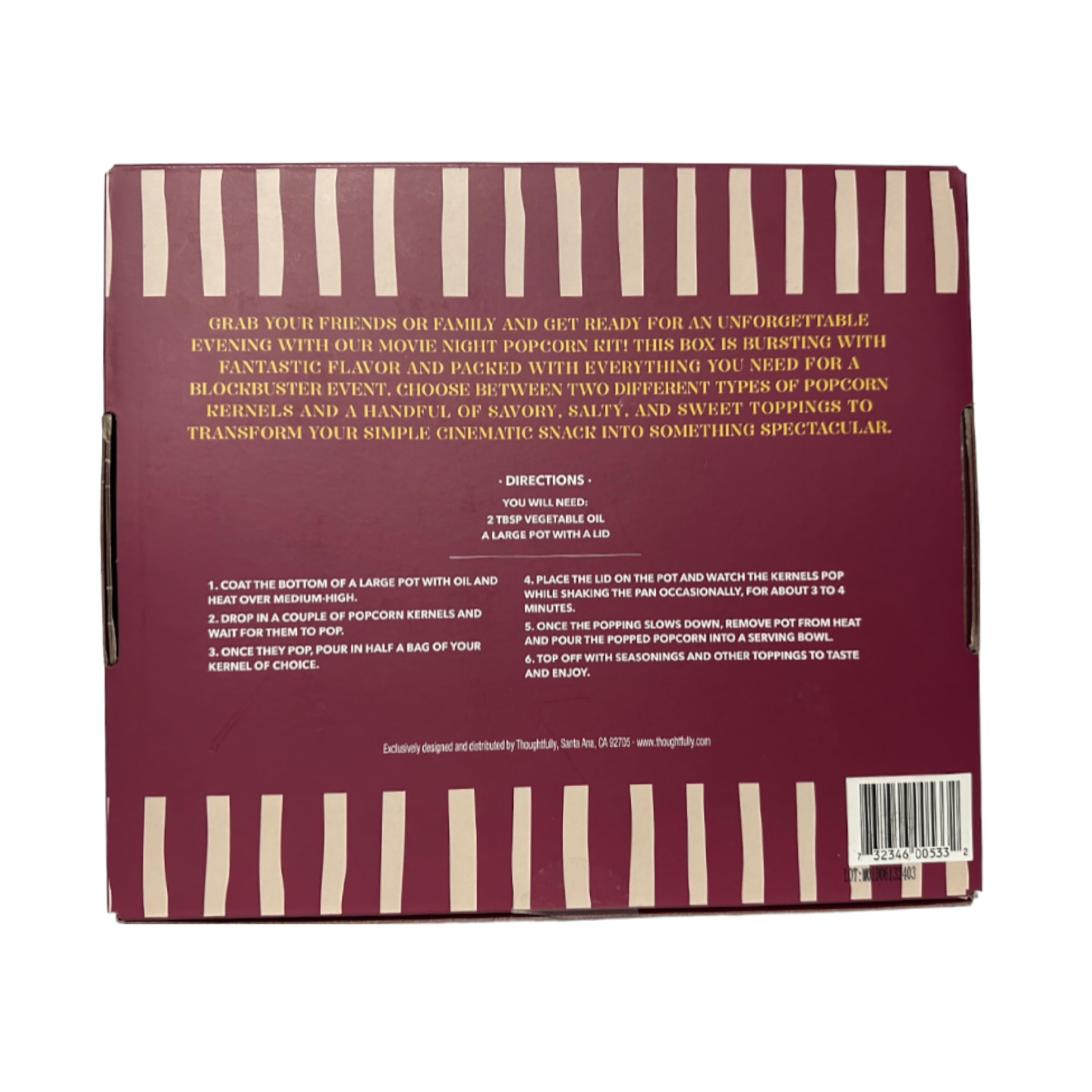 Thoughtfully Gourmet Movie Night Popcorn Set is perfect for family nights and parties