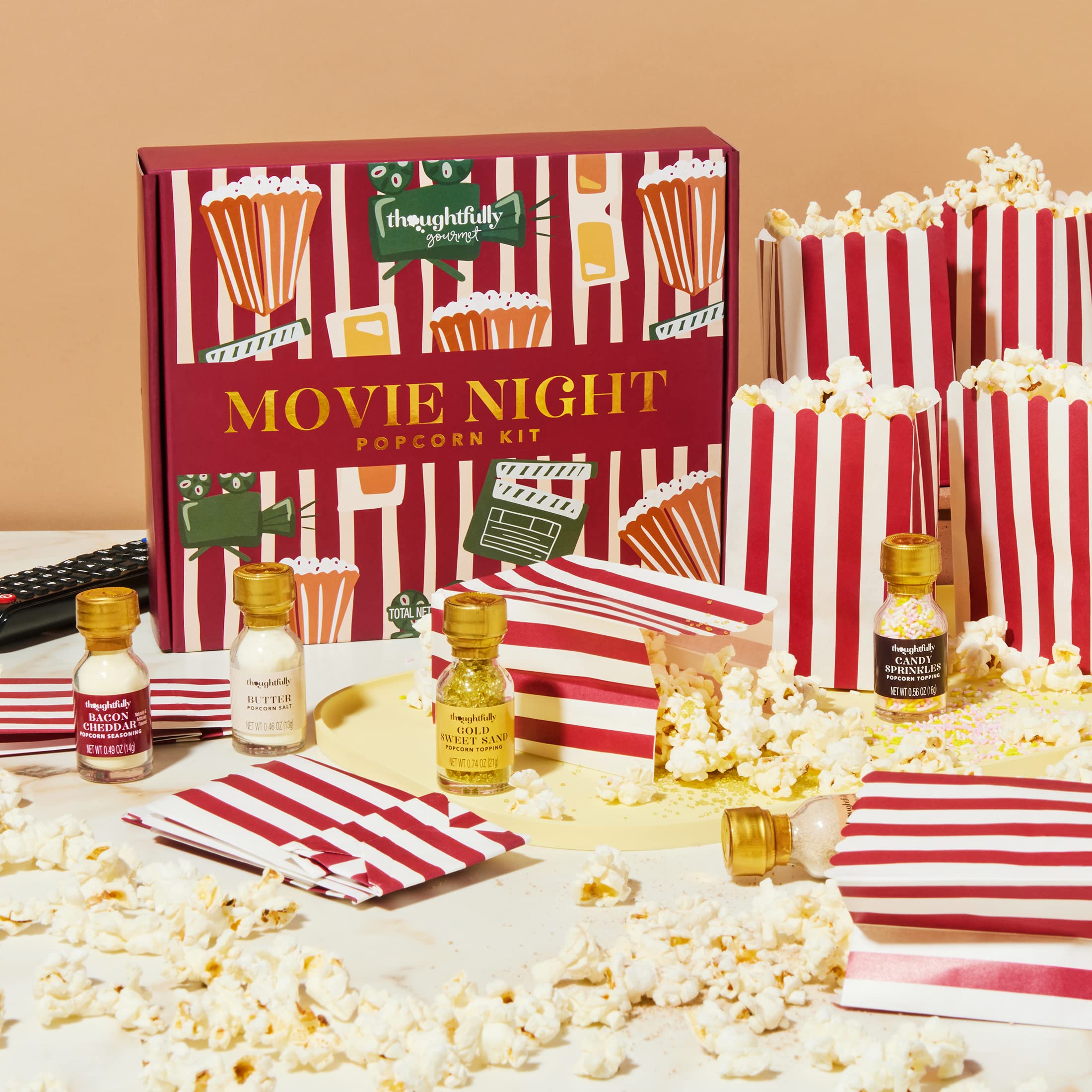 Thoughtfully Gourmet Movie Night Popcorn Set with mixed kernels for flavor variety