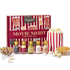 Thoughtfully Gourmet Movie Night Popcorn Set with yellow kernels for rich snacking at home
