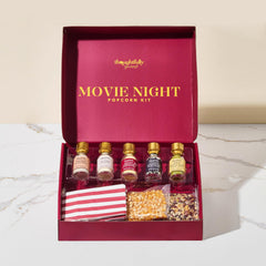 Thoughtfully Gourmet Movie Night Popcorn Set includes 10 paper bags for easy sharing