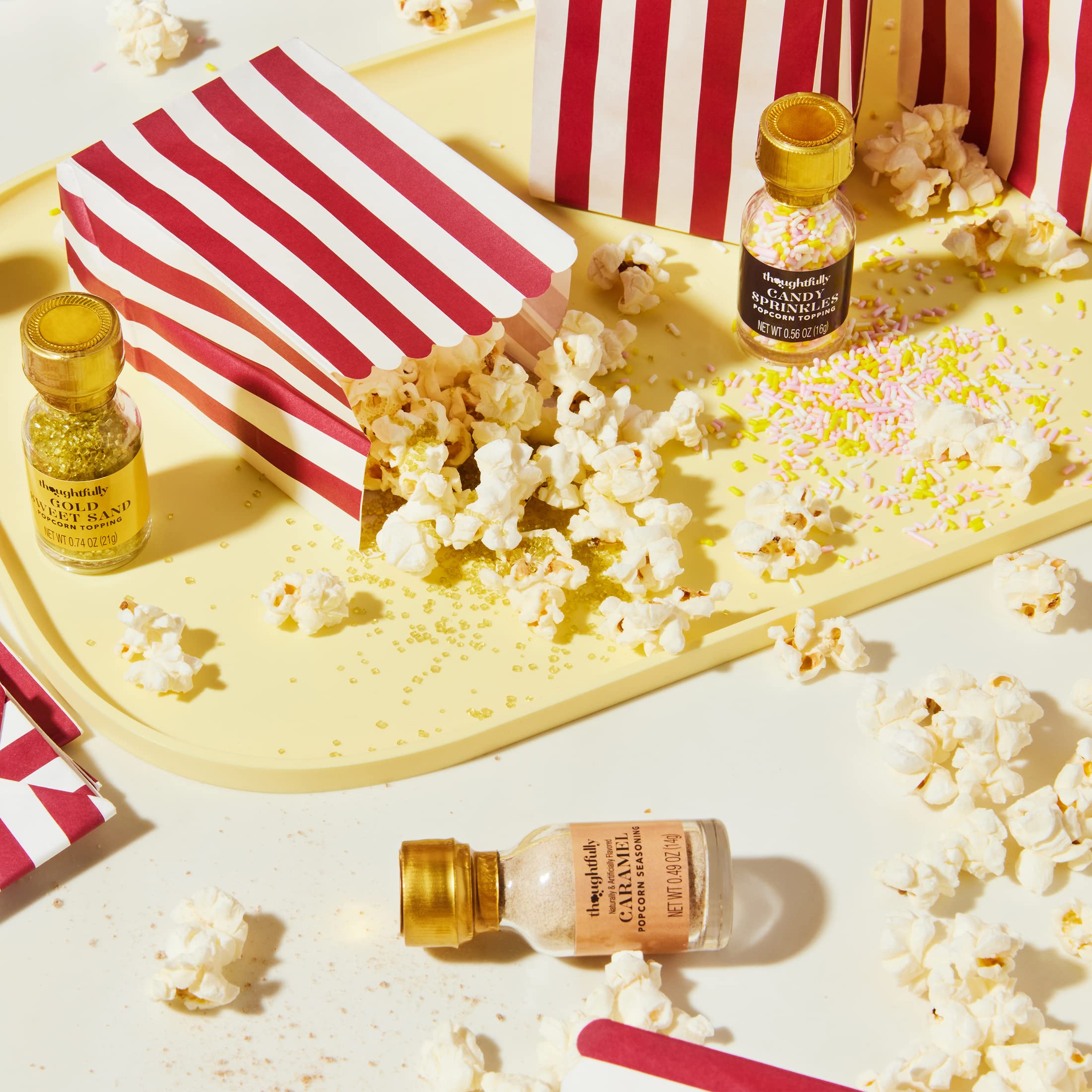 Thoughtfully Gourmet Movie Night Popcorn Set Caramel seasoning adds a sweet finish