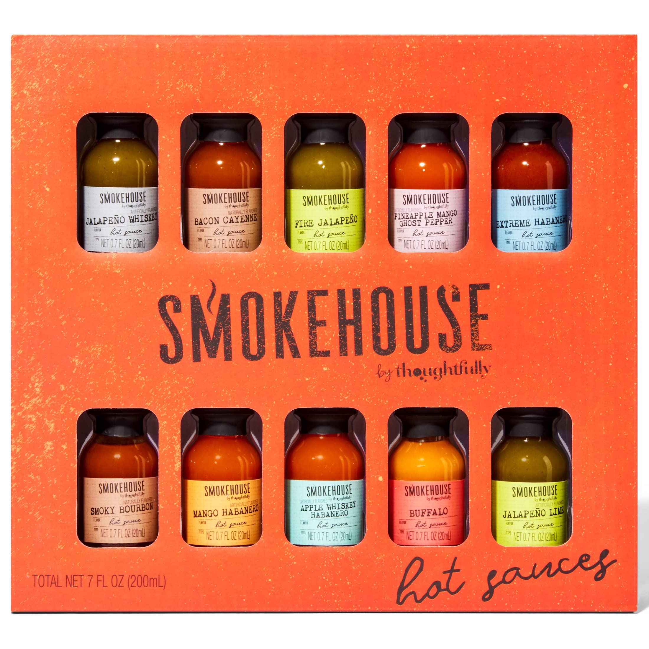 Thoughtfully Smokehouse bottle pour shows bold color for wings or tacos