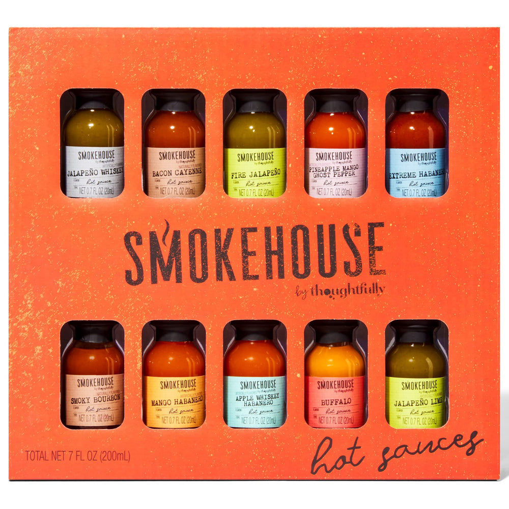 Thoughtfully Smokehouse bottle pour shows bold color for wings or tacos