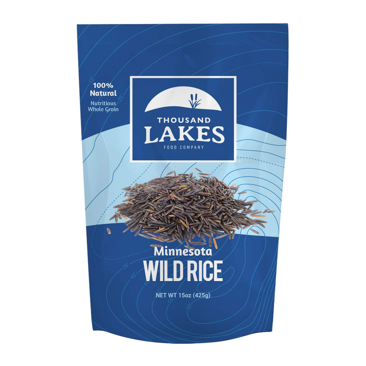 Thousand Lakes wild rice 15oz package, versatile protein-rich side