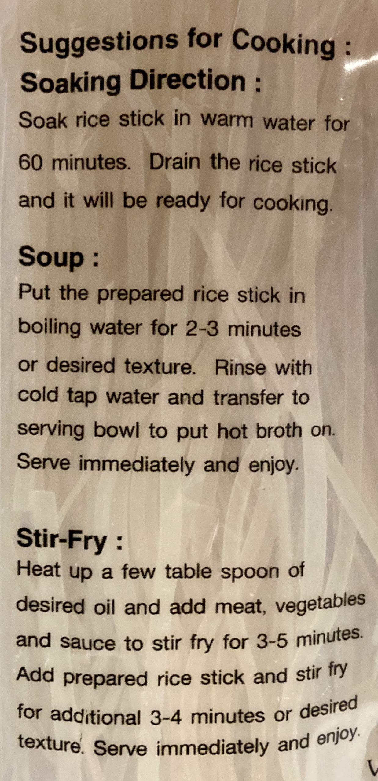 Three Ladies rice sticks raw pack for versatile meal prep.