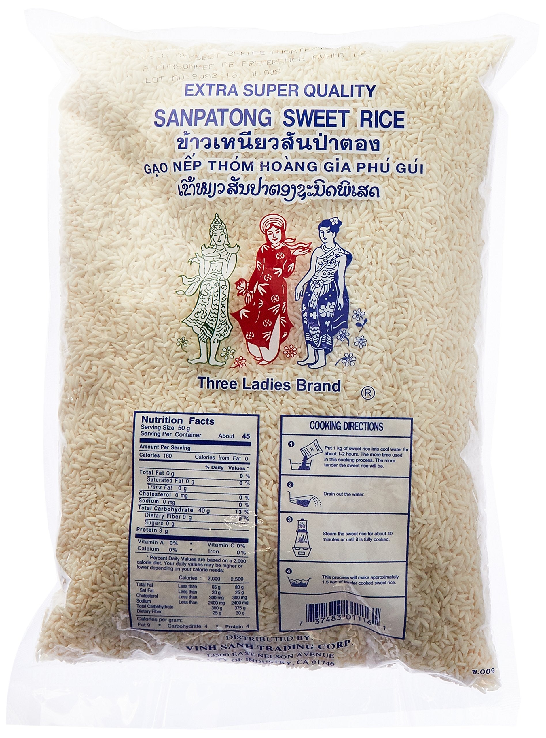 Three Ladies Sanpatong Sweet Rice cooked dish, perfect for authentic Thai-style meals.