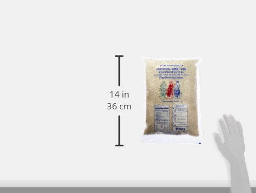 Three Ladies Sanpatong Sweet Rice packaging, resealable for freshness and easy storage.