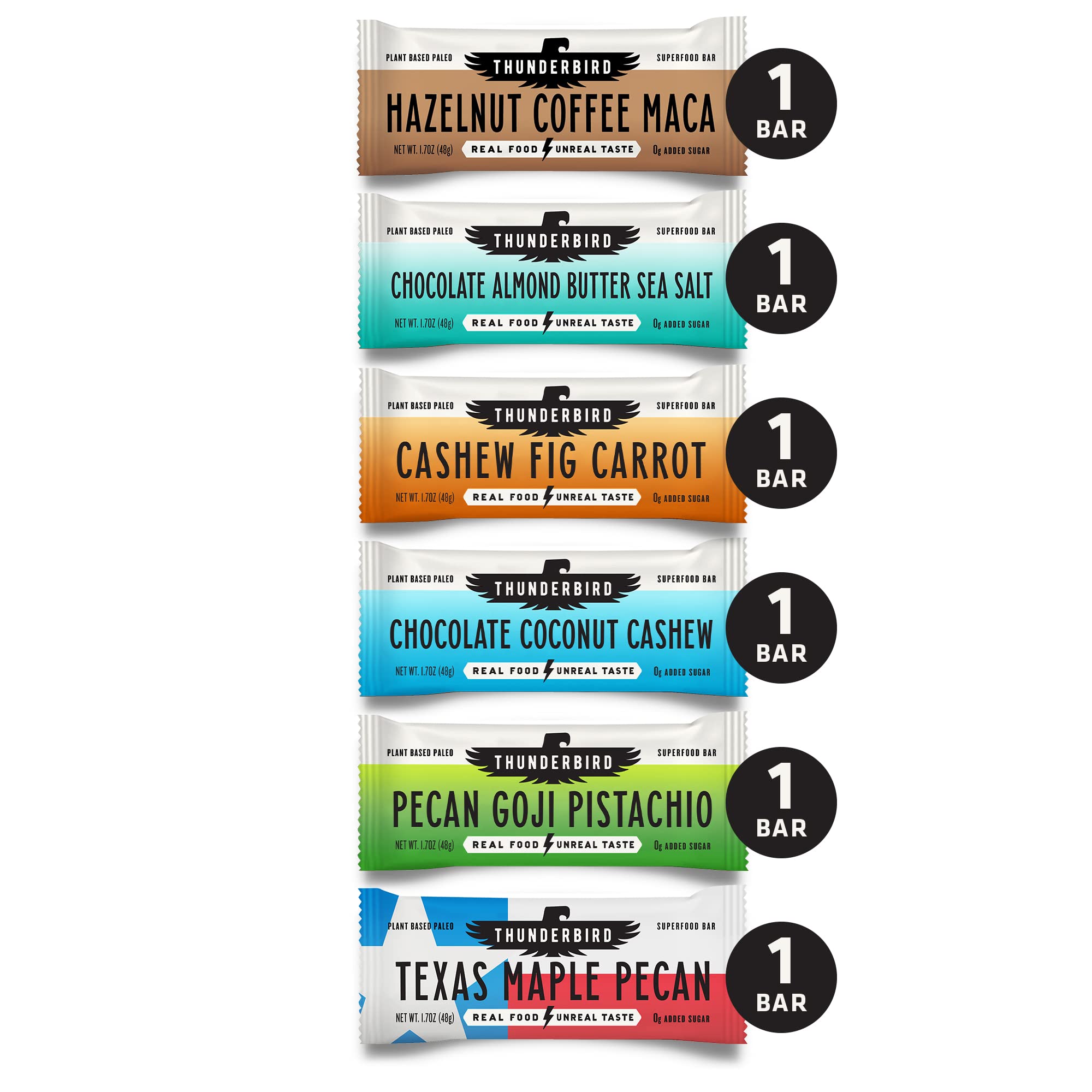 Thunderbird Real Food Bars on-the-go snack wrap demonstrates convenient portability for workouts.