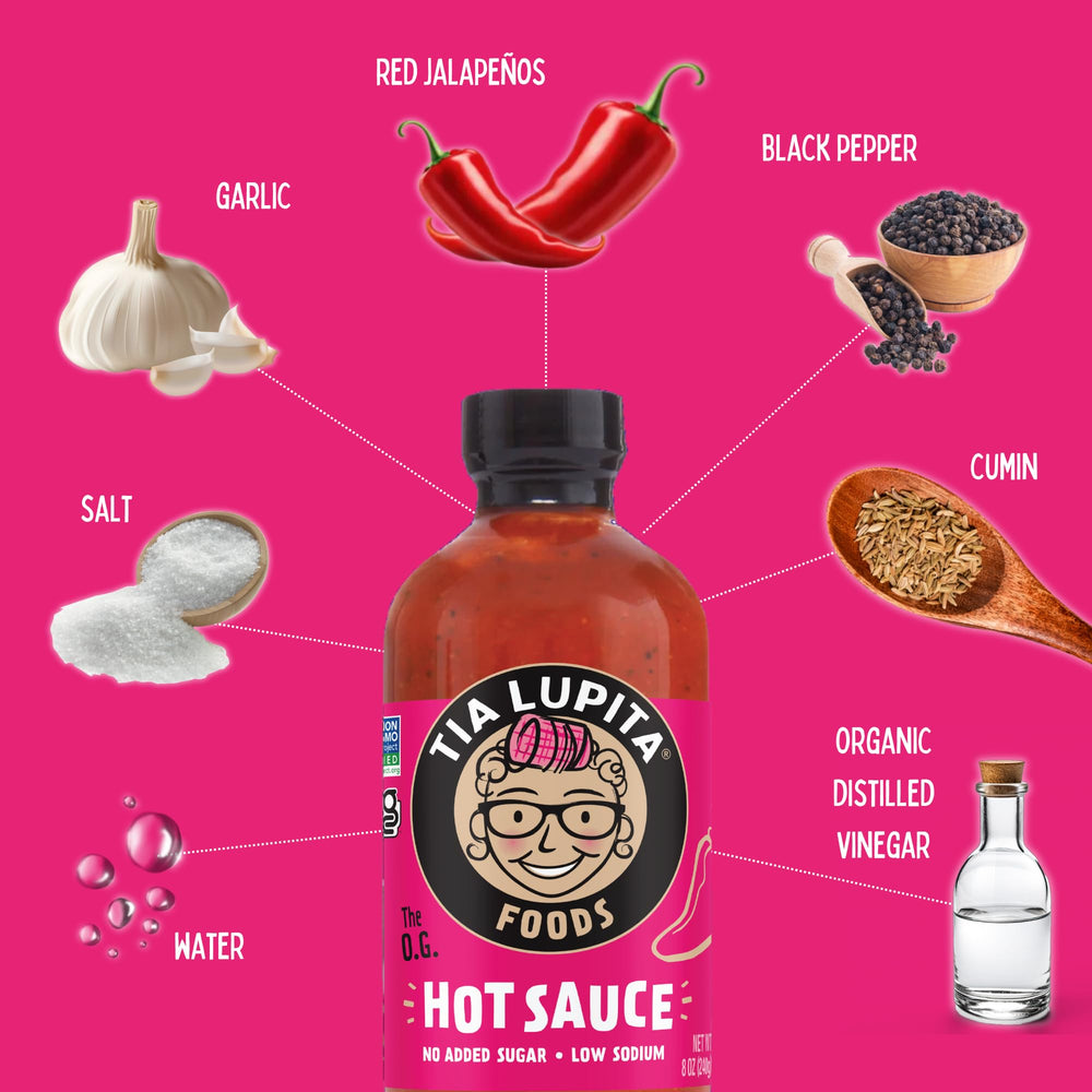 TIA LUPITA hot sauce packaged on-shelf, convenience and value for kitchens