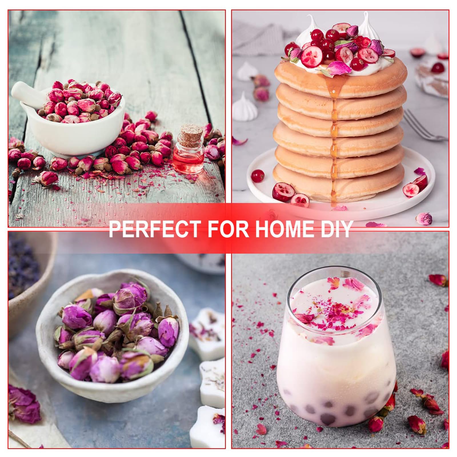 Tian Hu Shan hand-picked rose buds from pollution-free gardens.