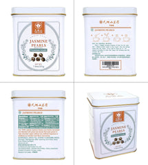 Tian Hu Shan Jasmine Dragon Pearls steeping to reveal a vibrant green infusion