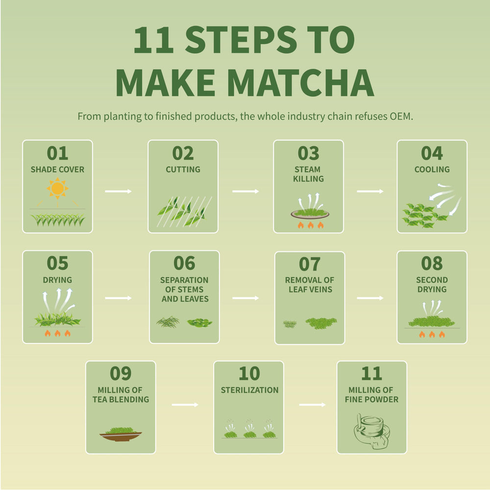 Tian Hu Shan matcha powder stored in a canister to preserve freshness