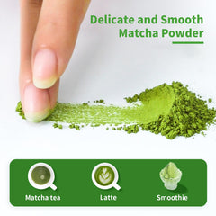Tian Hu Shan Matcha Sticks dissolving in water for a rich foam.