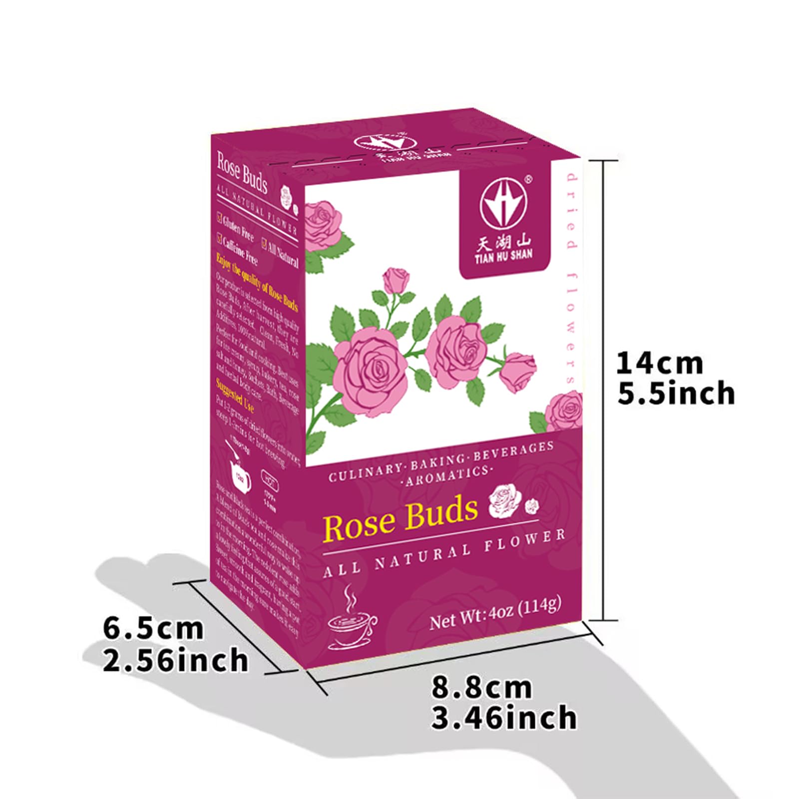 Tian Hu Shan rose petals used in rose syrup or desserts.
