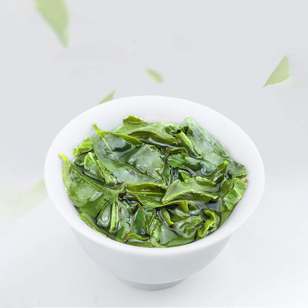 Loose leaf preparation allows controlled infusion for a comforting tea ritual with Tian Hu Shan.