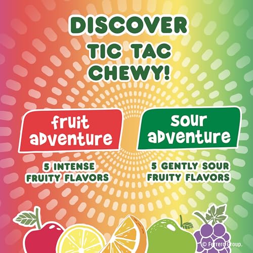 TIC TAC CHEWY Fruit Adventure on-the-go snack for busy days.