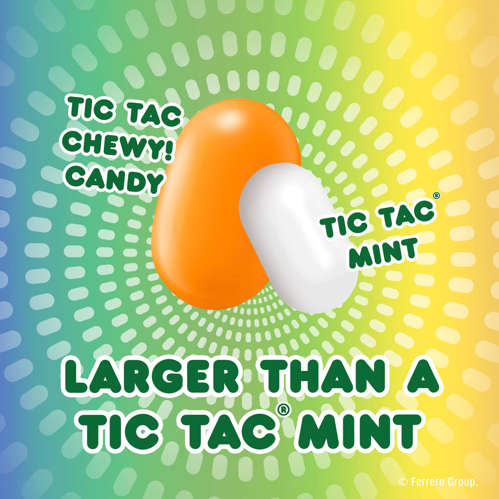 TIC TAC CHEWY 7-ounce pack shown, convenient shareable treat for any occasion.