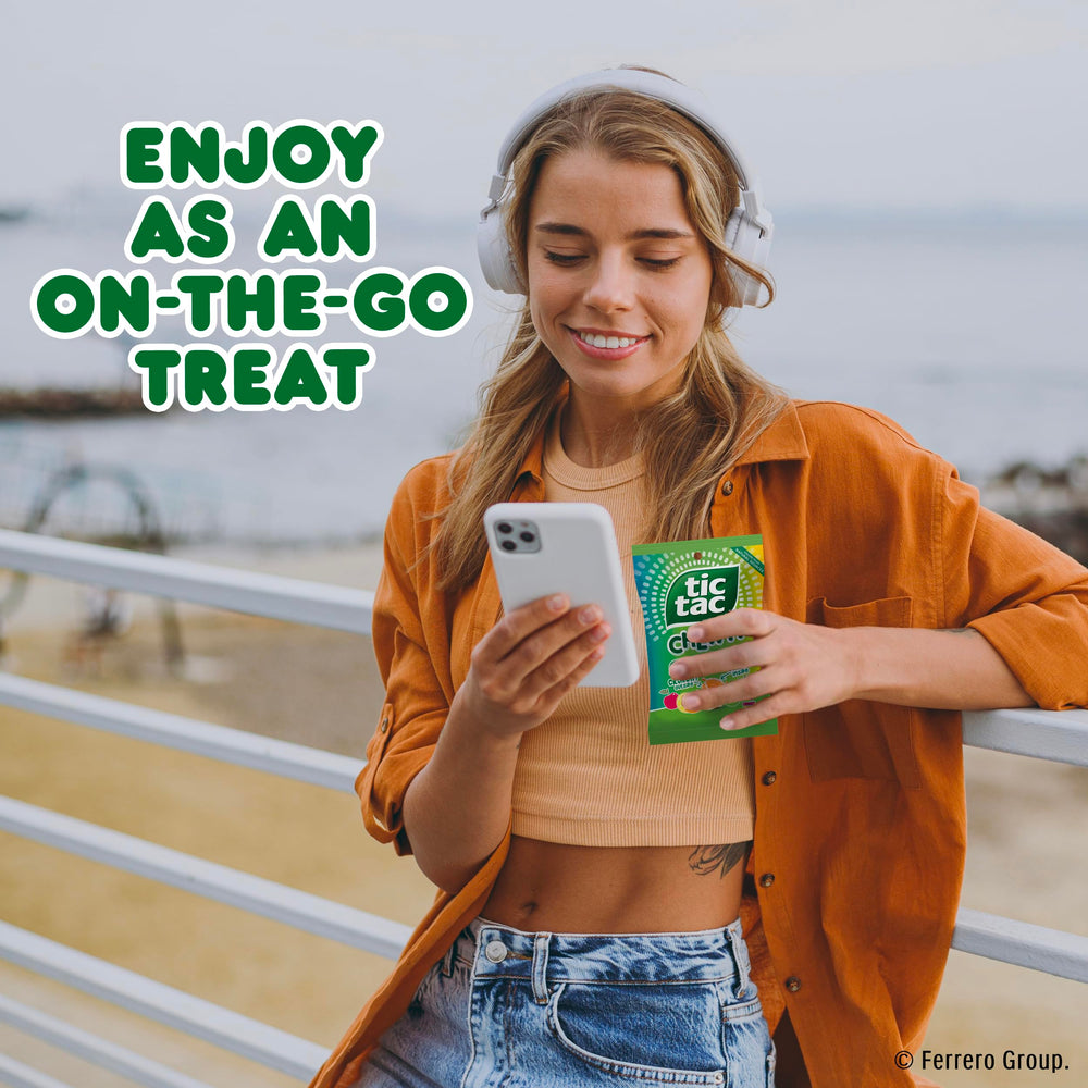 TIC TAC CHEWY Gluten-free and no GMO ingredients noted for mindful snacking.