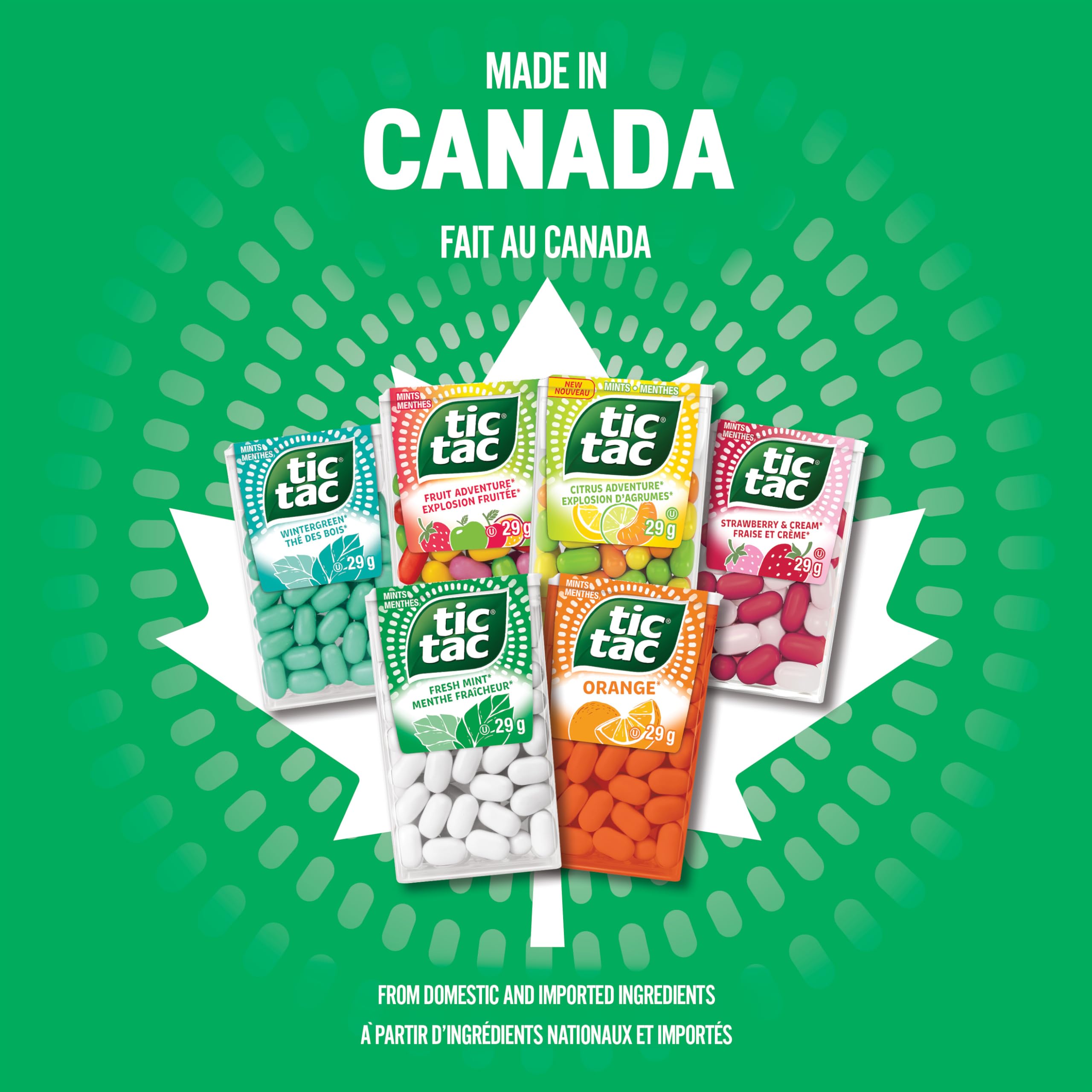 Tic Tac Fresh Mint 100-layers piece delivers layered mint flavor