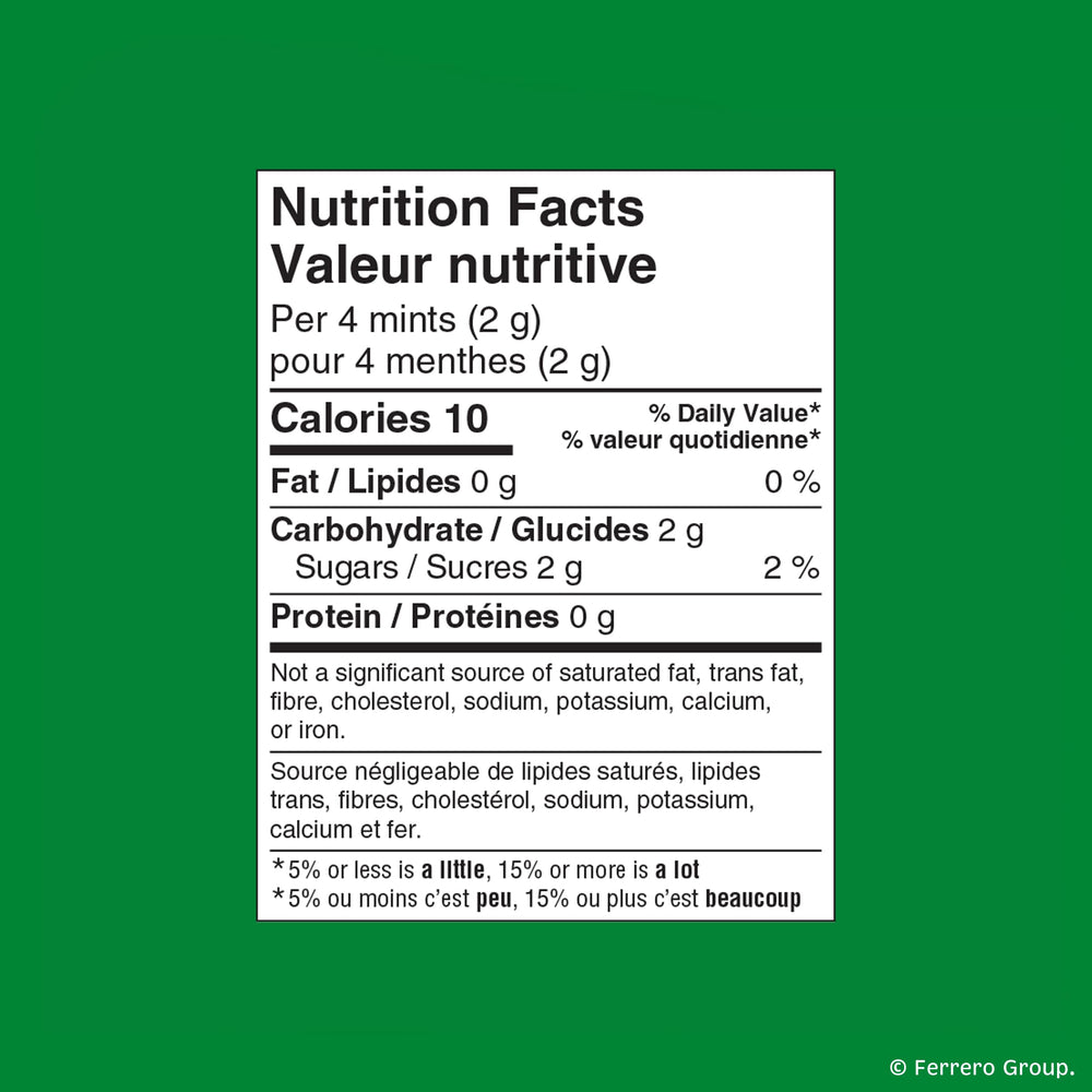 Tic Tac Fresh Mint mint-core shot highlighting cool center for after meals