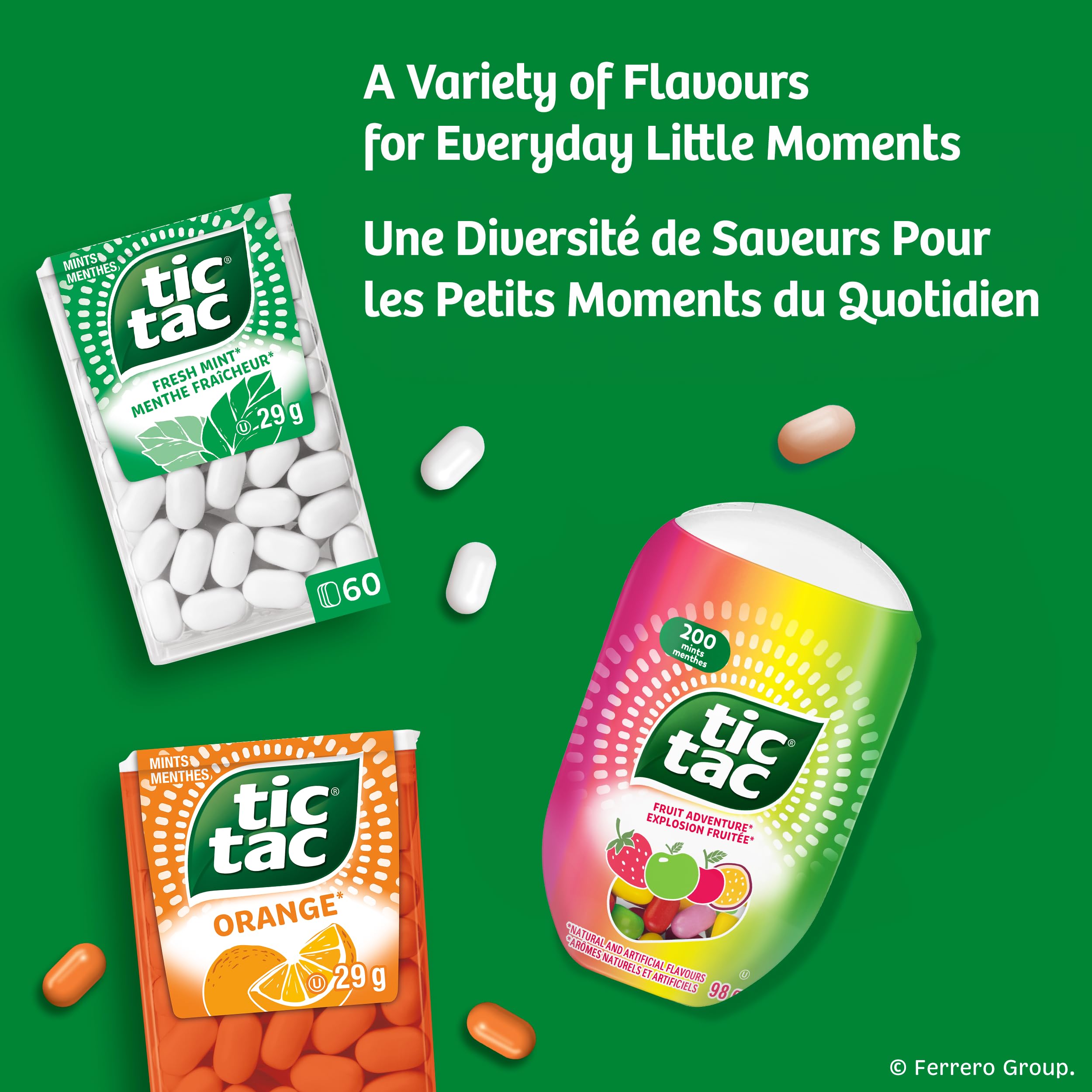 Tic Tac Fresh Mint pocket-friendly packaging fits purse or pocket