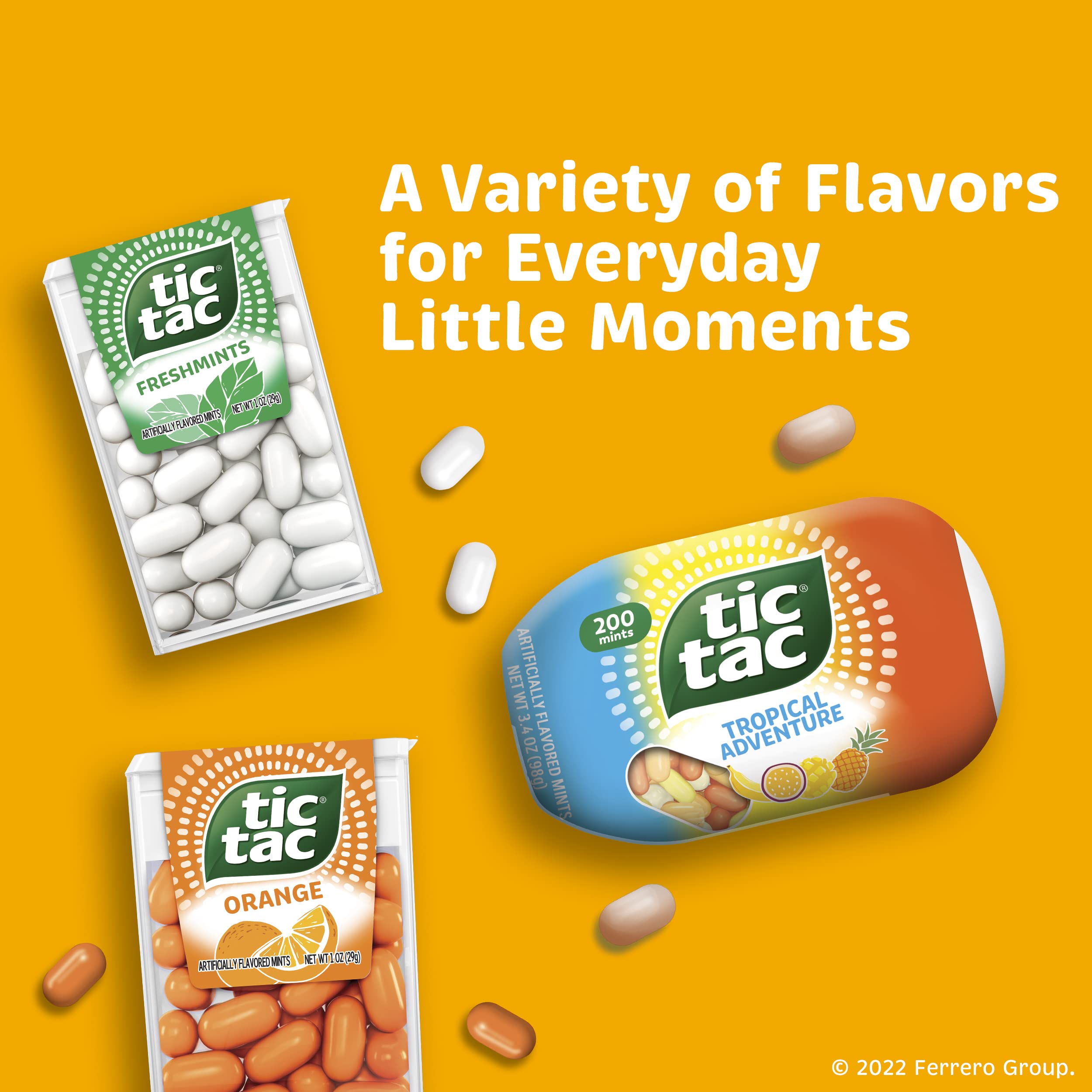 Tic Tac Fruit Adventure breath refresh in action, fruity flavors for quick palate cleanse.