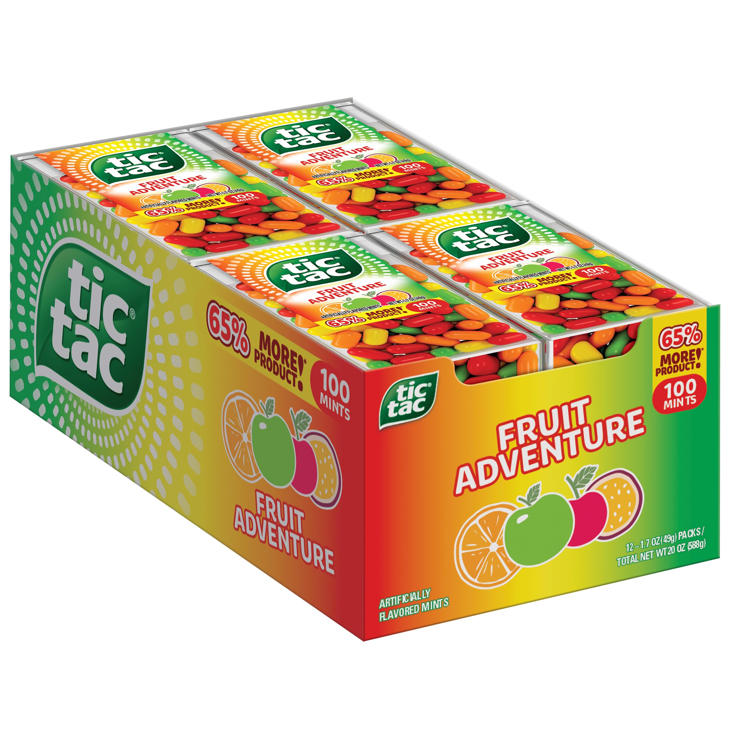 Tic Tac Fruit Adventure pack showing portable mints for on-the-go refreshment