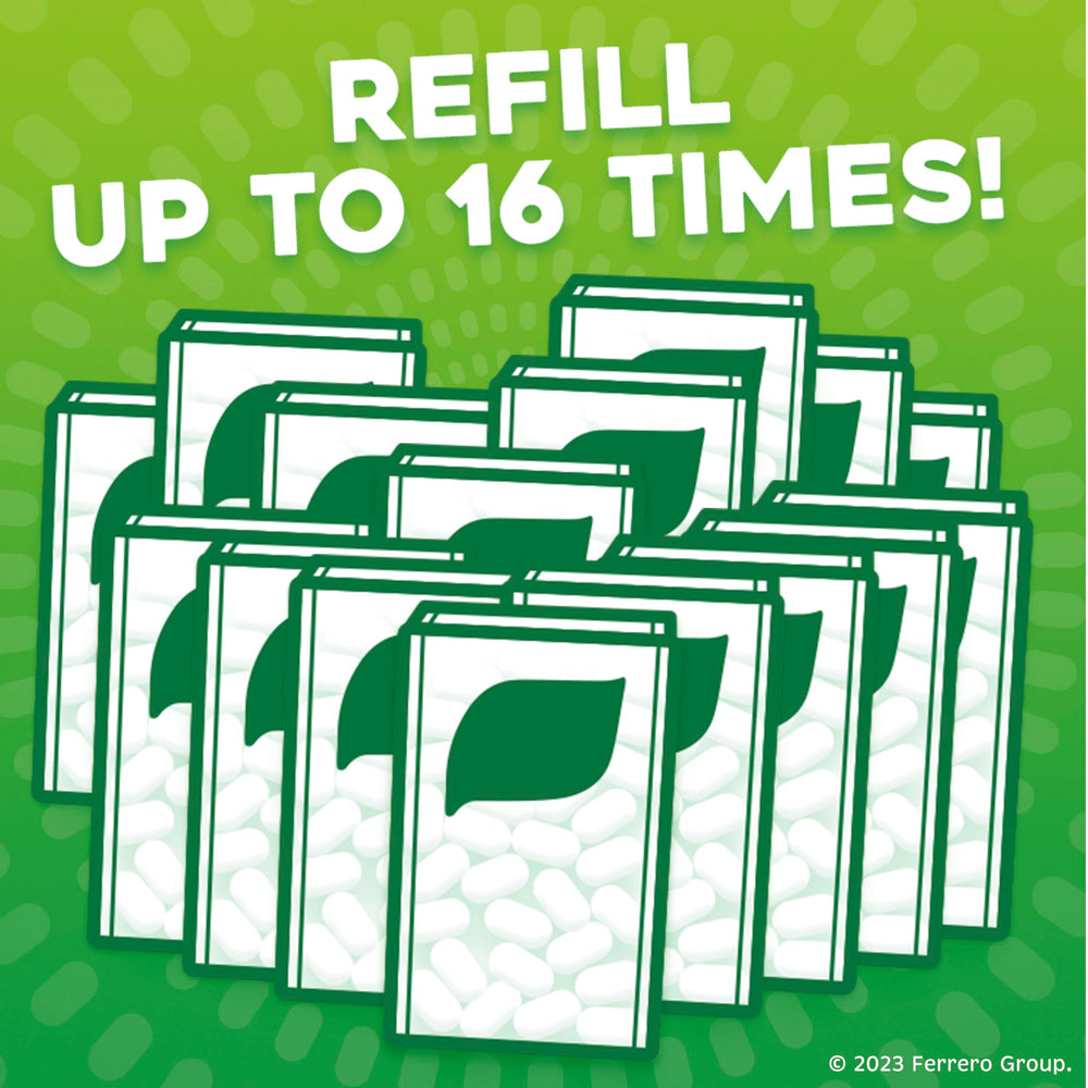 Holiday gift-ready Tic Tac packaging in a tray.
