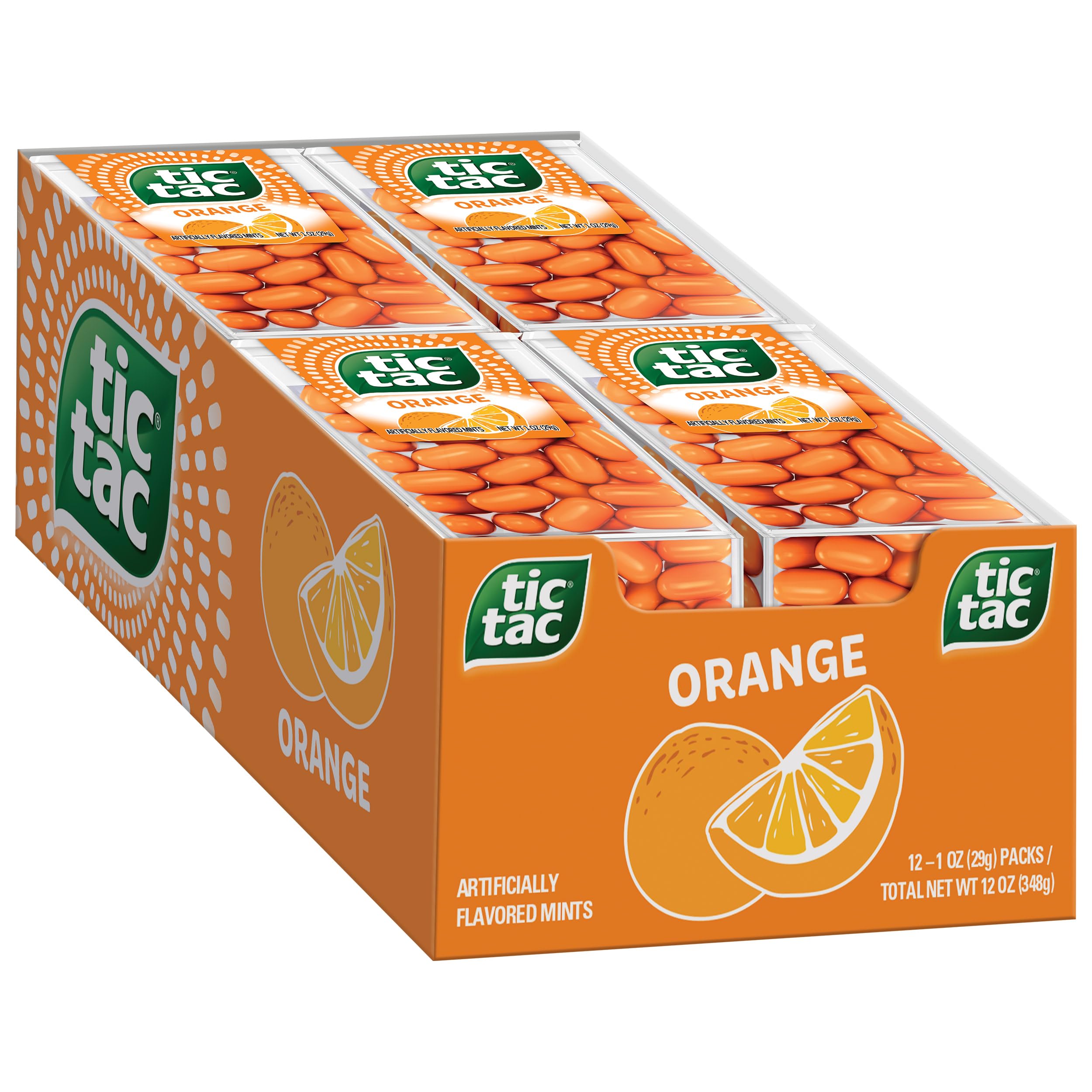 Tic Tac Orange mints bulk 12-pack ready for sharing and refreshment