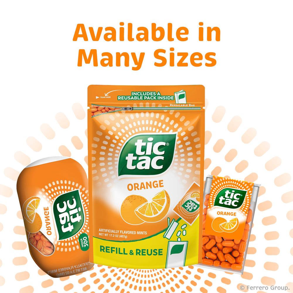 Pocket-fit Tic Tac Orange convenient for purse or pocket
