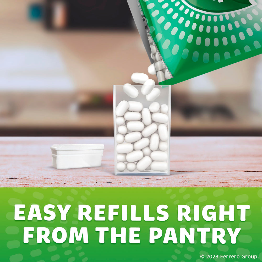 Sharing Tic Tac mints with friends after a meal.