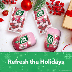 Tic Tac Strawberry & Cream mints in a glass bowl for sharing.