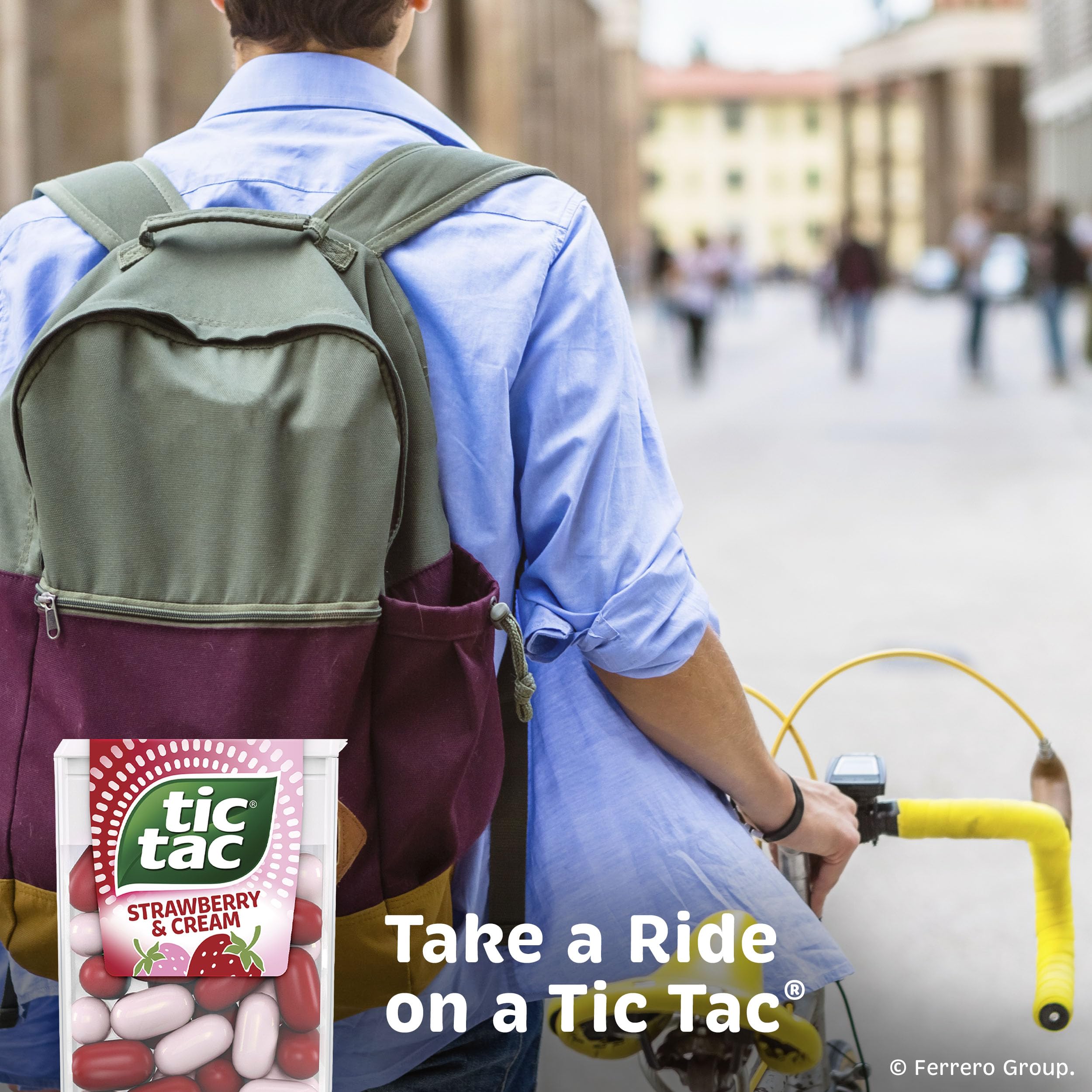 Tic Tac Strawberry & Cream mints beside coffee for after-coffee refreshment.