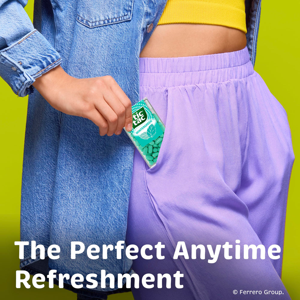 Tic Tac Wintergreen pocket-sized pack designed for on-the-go refreshment