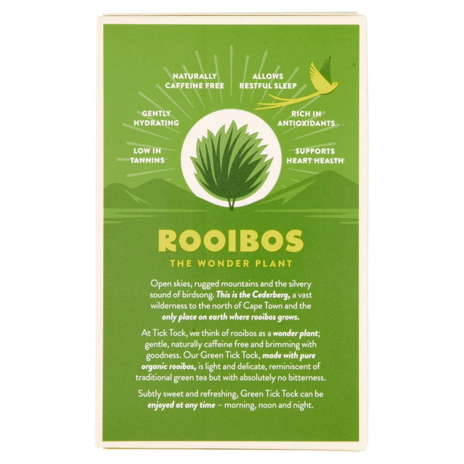 Tick Tock iced Rooibos Green Tea in a glass on a sunny day.