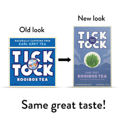 Tick Tock Teas Rooibos Earl Grey steeping in cup with golden hue