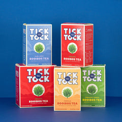Tick Tock smooth-rich-flavor rooibos teabags for a comforting mug
