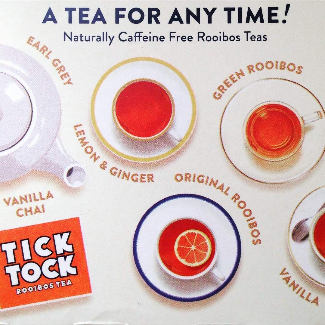 Tick Tock Rooibos Green Tea from South Africa origin.