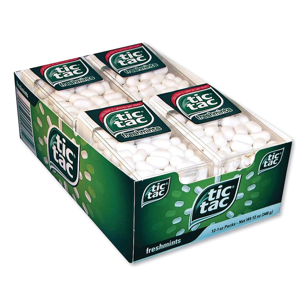 Tic Tac Fresh Mint singles 12-pack for quick breath refreshment on the go