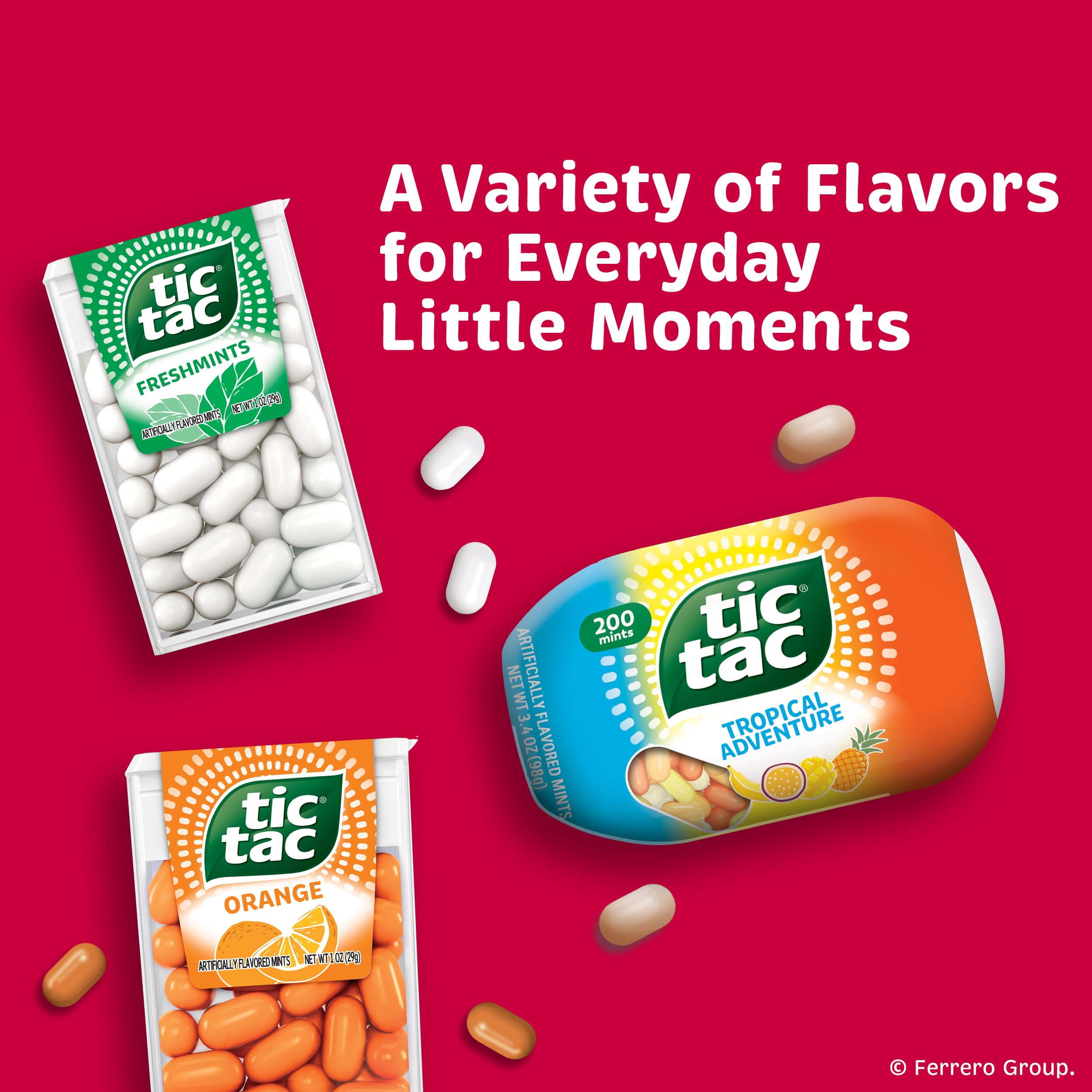 Tic Tac Strawberry & Cream holiday display highlights seasonal gifting appeal.
