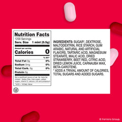 Tic Tac Strawberry & Cream pack back reveals compact packaging and easy-to-read info.